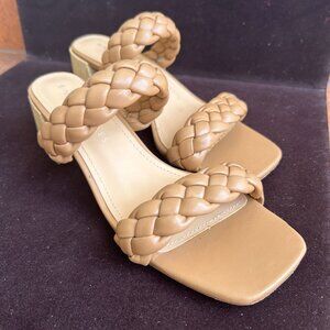 Sincerely Jules Braided Wedge Sandals sz 9M women’s cream